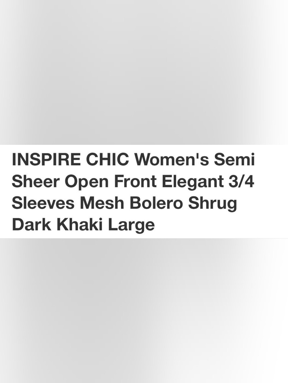 Inspire Mesh Bolero Shrug in Dark Khaki - Picture 2 of 7